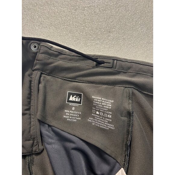 REI Womens Gray Outdoor Trail Pants Size 8 With Zippered Pockets & Adjustable Wa - Picture 5 of 6